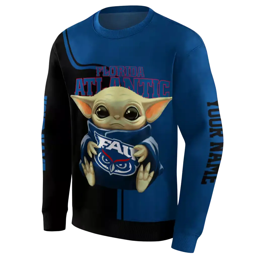 custom florida atlantic owls baby yoda blue black hoodie new arrival custom florida atlantic owls baby yoda blue black hoodie new arrival