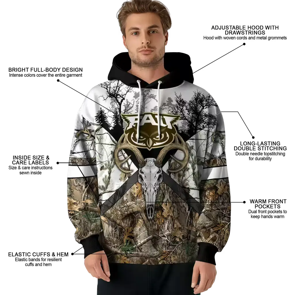 custom florida atlantic owls forest silhouette hoodie latest model custom florida atlantic owls forest silhouette hoodie latest model