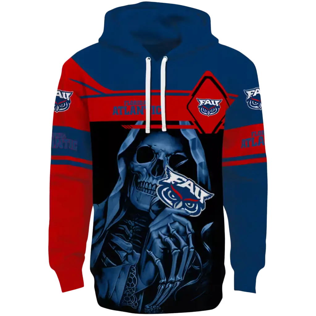 custom florida atlantic owls grim reaper blue black hoodie best selling custom florida atlantic owls grim reaper blue black hoodie best selling