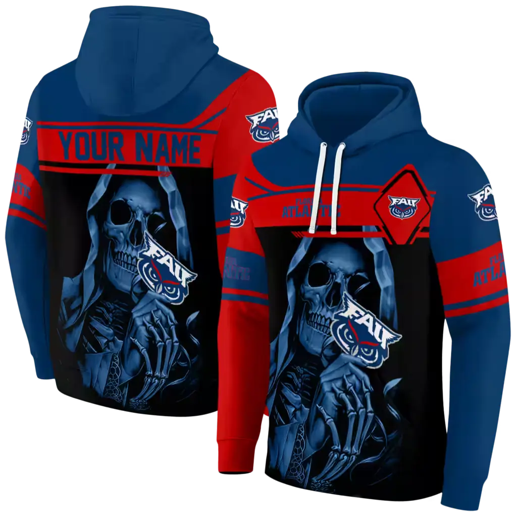 custom florida atlantic owls grim reaper blue black hoodie fashion forward custom florida atlantic owls grim reaper blue black hoodie fashion forward