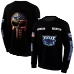custom florida atlantic owls punisher skull black hoodie best selling