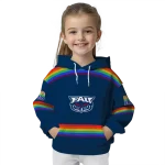 custom florida atlantic owls rainbow stripes blue hoodie best selling