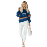 custom florida atlantic owls rainbow stripes blue hoodie best selling