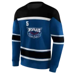 custom florida atlantic owls striped pattern blue hoodie best selling