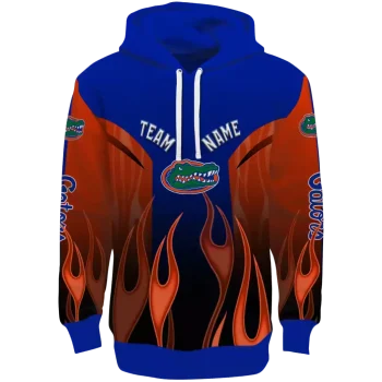 custom florida gators flame design blue hoodie best selling
