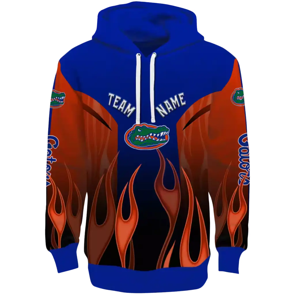 custom florida gators flame design blue hoodie best selling custom florida gators flame design blue hoodie best selling