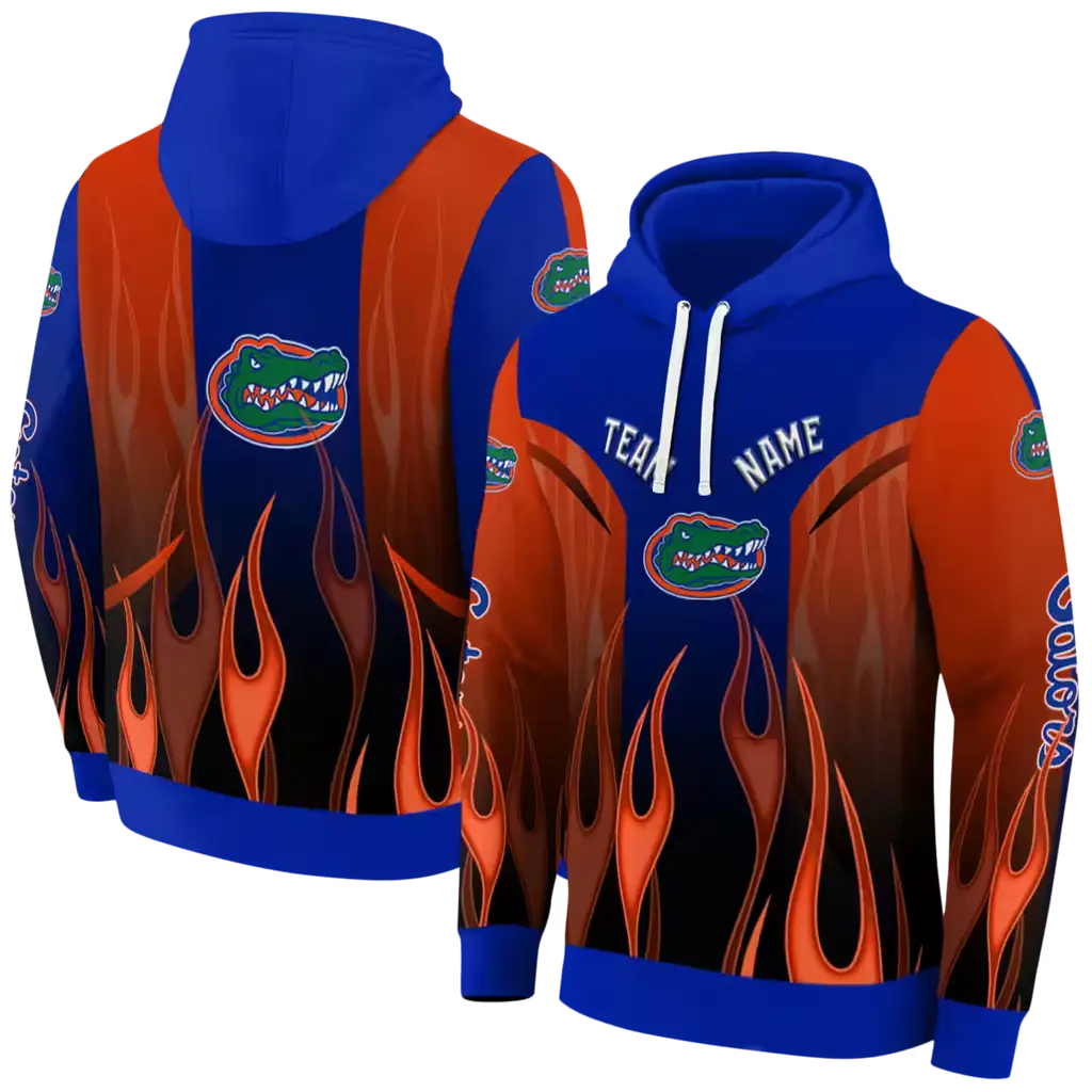 custom florida gators flame design blue hoodie fashion forward custom florida gators flame design blue hoodie fashion forward