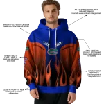 custom florida gators flame design blue hoodie best selling