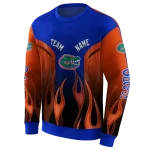custom florida gators flame design blue hoodie best selling