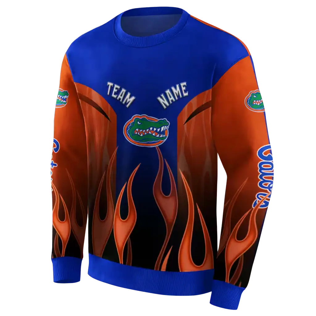 custom florida gators flame design blue hoodie new arrival custom florida gators flame design blue hoodie new arrival