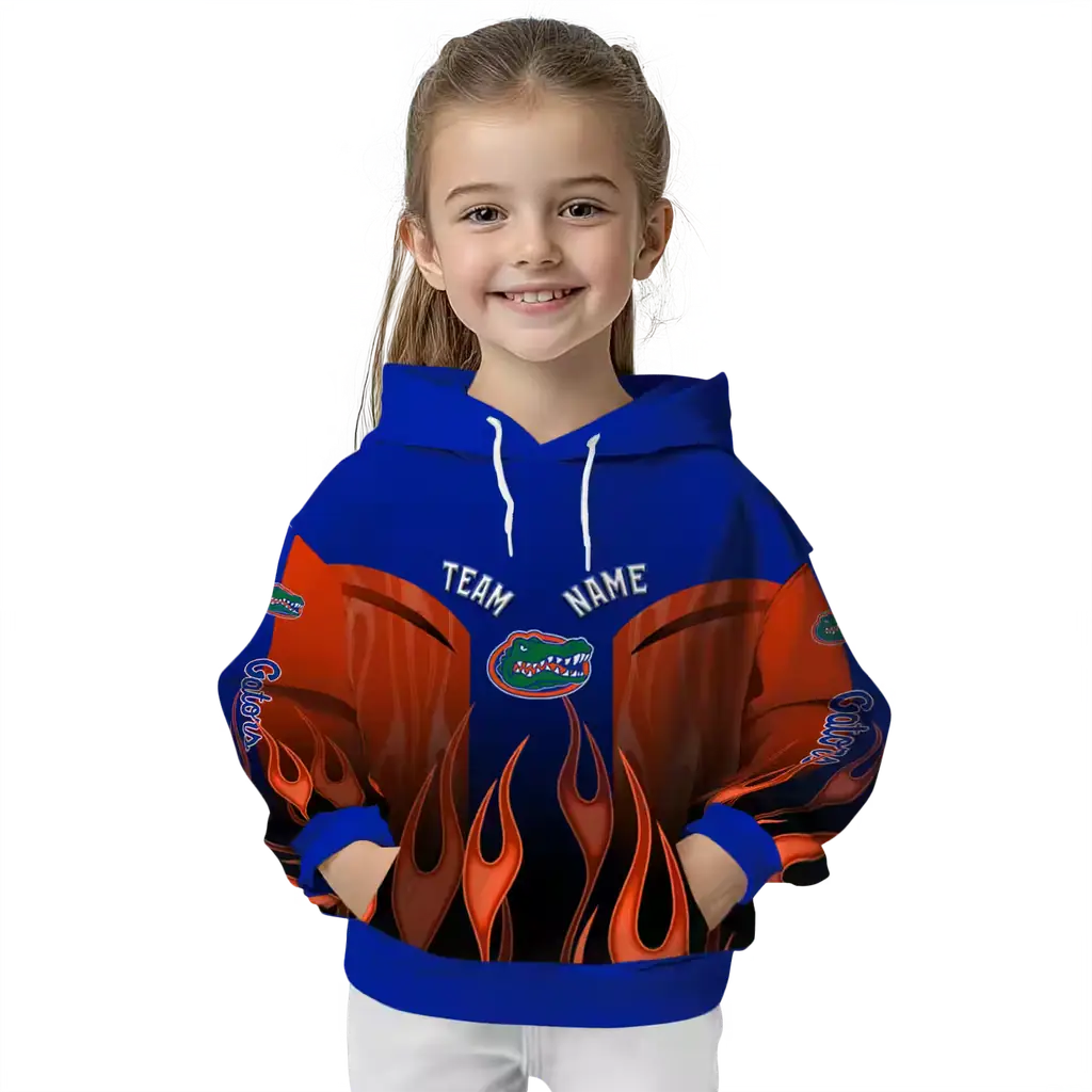 custom florida gators flame design blue hoodie top rated custom florida gators flame design blue hoodie top rated