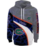 custom florida gators hexagonal mesh blue black gray hoodie best selling