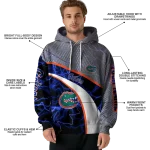 custom florida gators hexagonal mesh blue black gray hoodie best selling