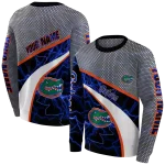 custom florida gators hexagonal mesh blue black gray hoodie best selling