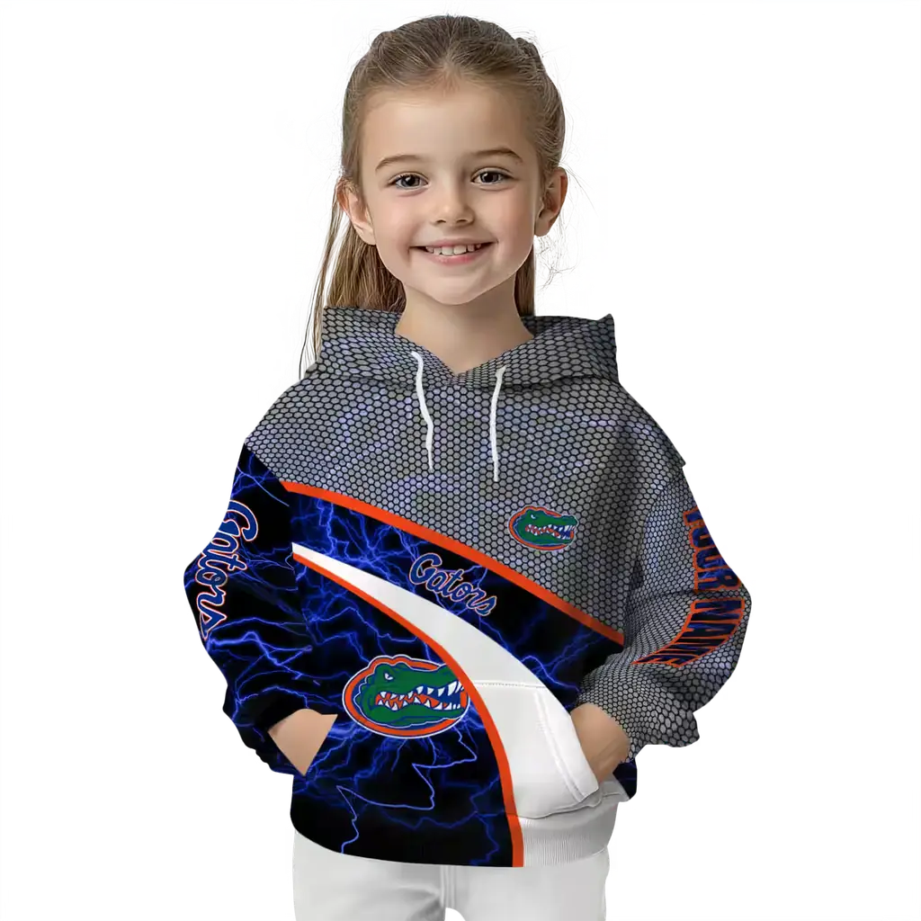 custom florida gators hexagonal mesh blue black gray hoodie top rated custom florida gators hexagonal mesh blue black gray hoodie top rated
