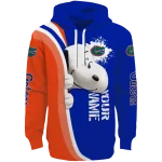 custom florida gators peeking snoopy blue hoodie best selling