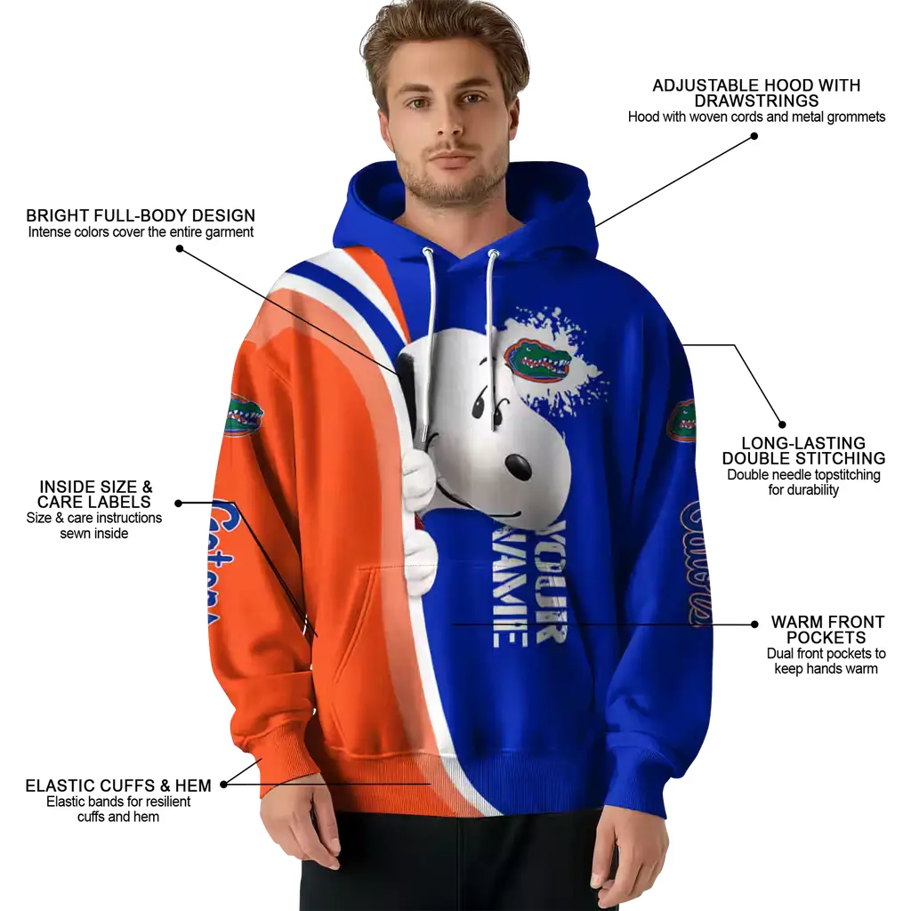 custom florida gators peeking snoopy blue hoodie latest model custom florida gators peeking snoopy blue hoodie latest model