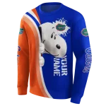 custom florida gators peeking snoopy blue hoodie best selling
