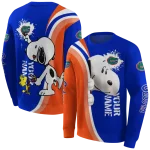 custom florida gators peeking snoopy blue hoodie best selling