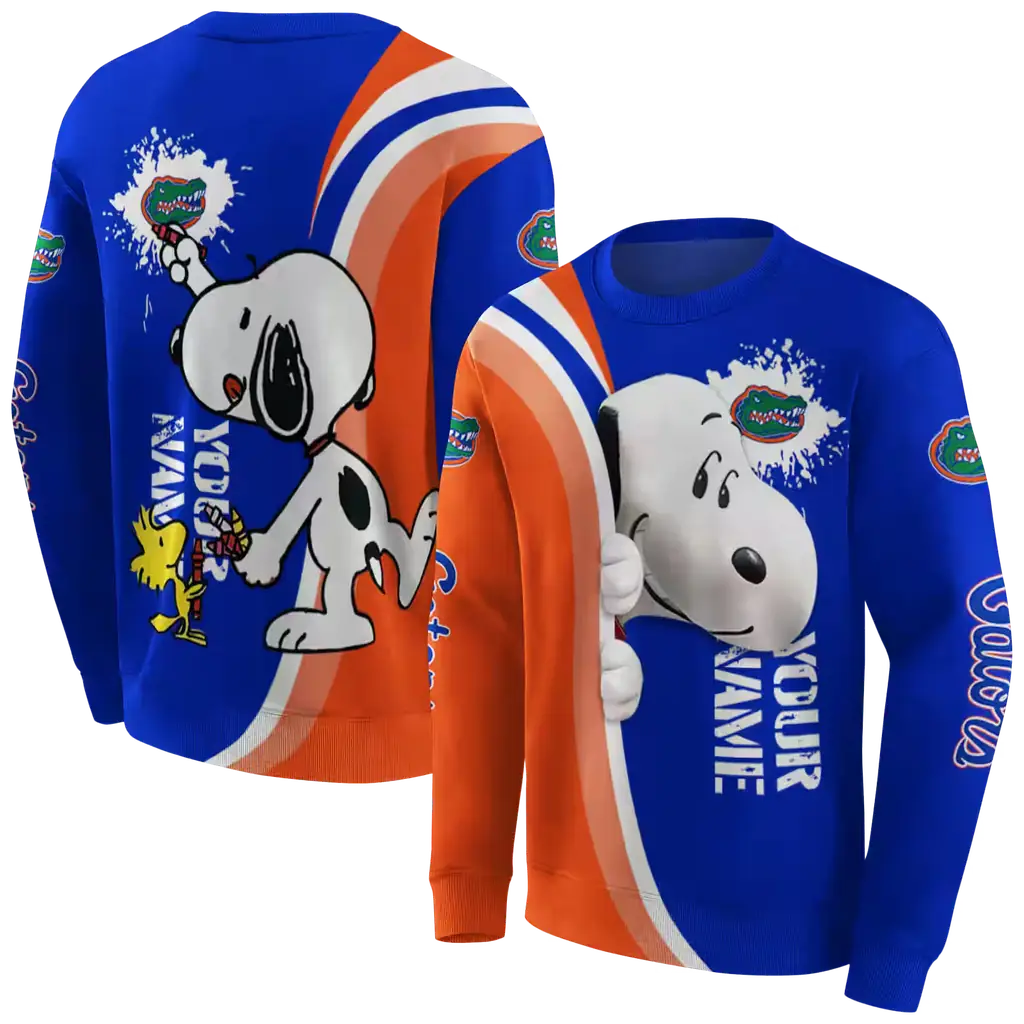 custom florida gators peeking snoopy blue hoodie premium grade custom florida gators peeking snoopy blue hoodie premium grade