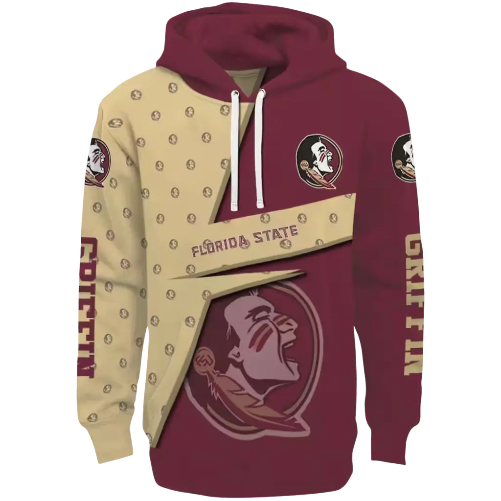 custom florida state seminoles abstract shape garnet hoodie best selling custom florida state seminoles abstract shape garnet hoodie best selling
