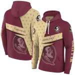 custom florida state seminoles abstract shape garnet hoodie best selling