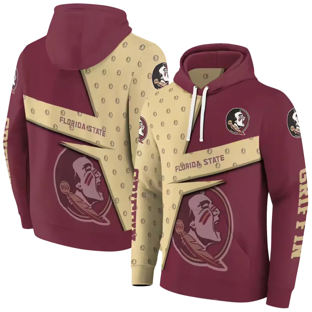 custom florida state seminoles abstract shape garnet hoodie fashion forward custom florida state seminoles abstract shape garnet hoodie fashion forward
