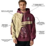custom florida state seminoles abstract shape garnet hoodie best selling