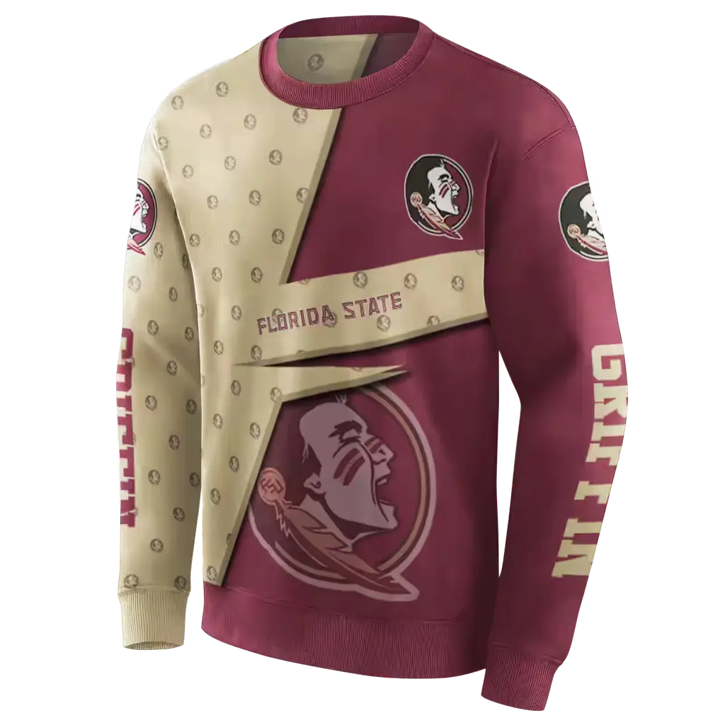 custom florida state seminoles abstract shape garnet hoodie new arrival custom florida state seminoles abstract shape garnet hoodie new arrival