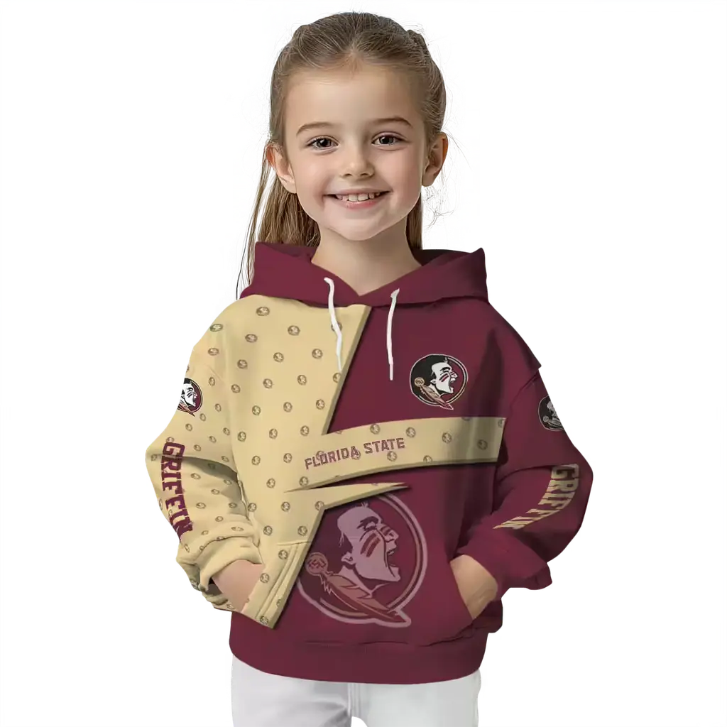 custom florida state seminoles abstract shape garnet hoodie top rated custom florida state seminoles abstract shape garnet hoodie top rated