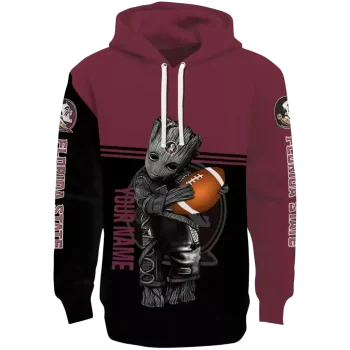 custom florida state seminoles baby groot garnet black hoodie best selling