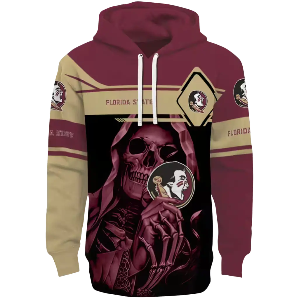custom florida state seminoles grim reaper garnet black hoodie best selling custom florida state seminoles grim reaper garnet black hoodie best selling