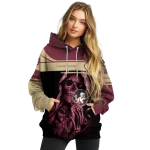 custom florida state seminoles grim reaper garnet black hoodie best selling