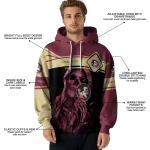 custom florida state seminoles grim reaper garnet black hoodie best selling