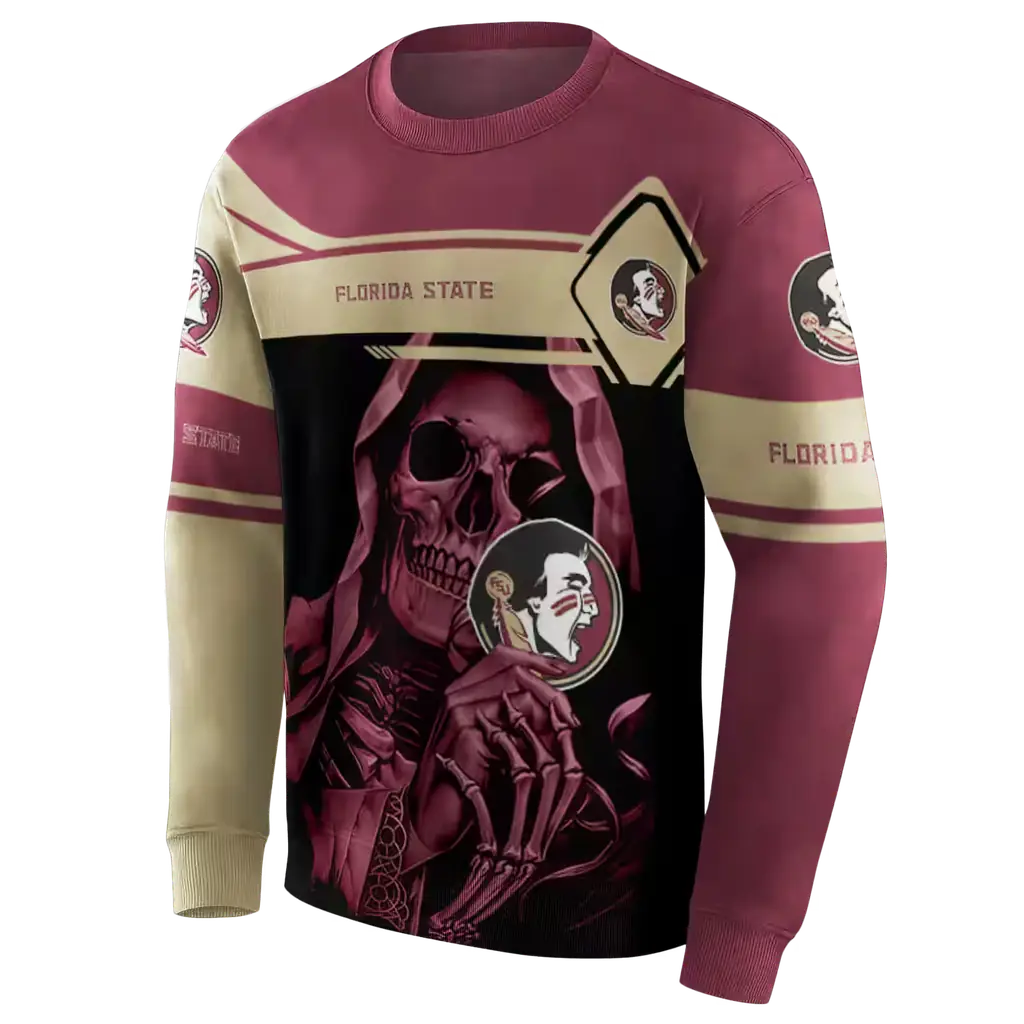 custom florida state seminoles grim reaper garnet black hoodie new arrival custom florida state seminoles grim reaper garnet black hoodie new arrival