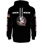 custom florida state seminoles punisher skull black hoodie best selling