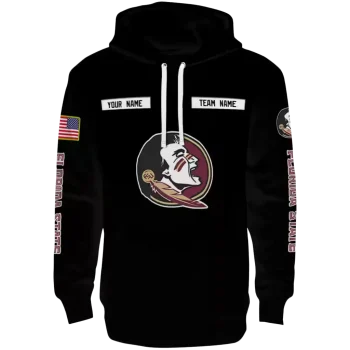 custom florida state seminoles punisher skull black hoodie best selling
