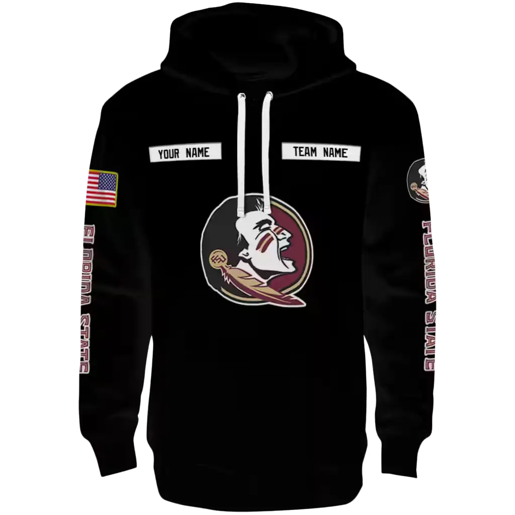 custom florida state seminoles punisher skull black hoodie best selling custom florida state seminoles punisher skull black hoodie best selling
