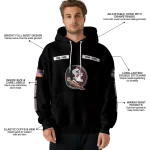 custom florida state seminoles punisher skull black hoodie best selling