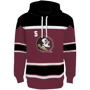 custom florida state seminoles striped pattern garnet hoodie best selling