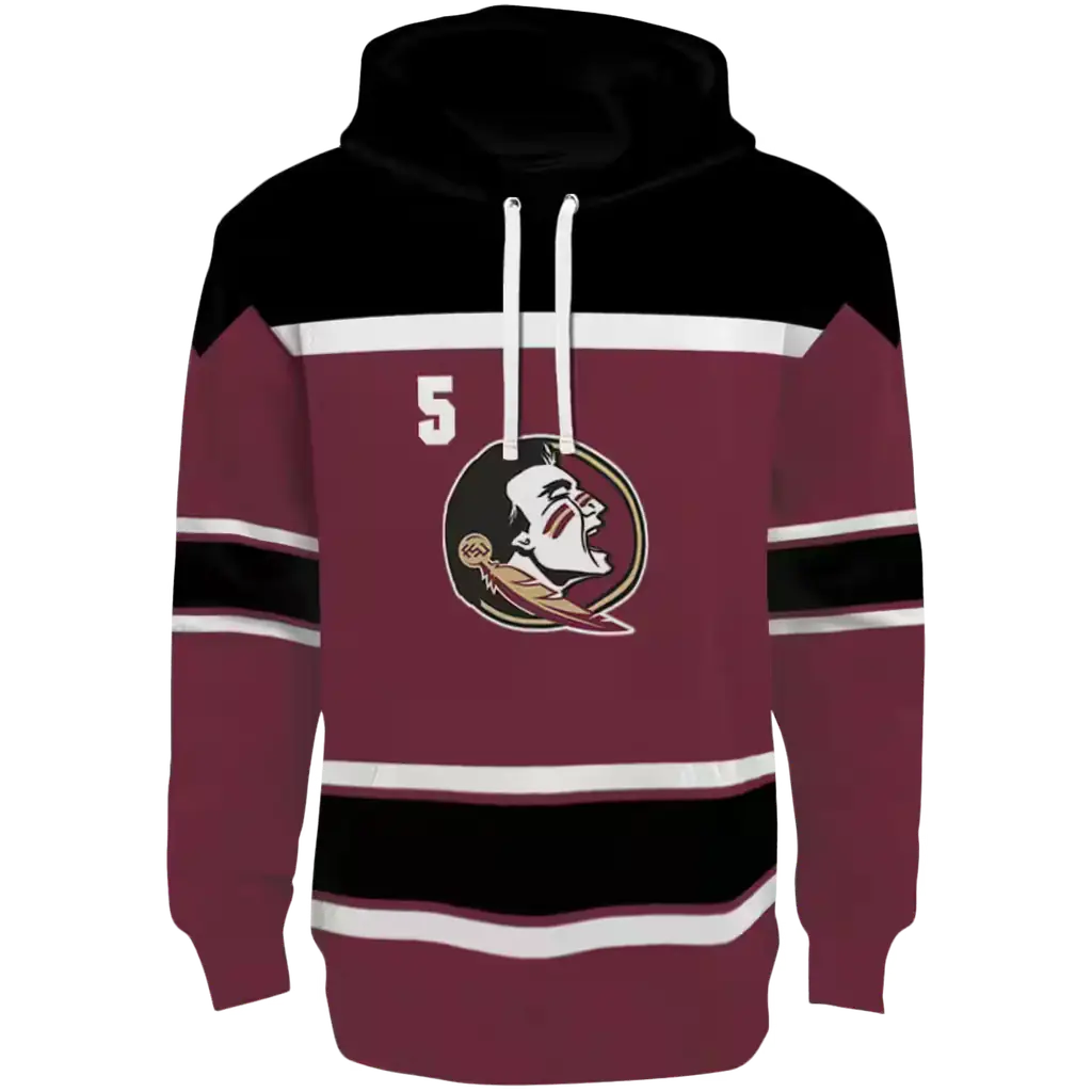 custom florida state seminoles striped pattern garnet hoodie best selling custom florida state seminoles striped pattern garnet hoodie best selling