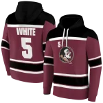 custom florida state seminoles striped pattern garnet hoodie best selling