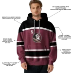 custom florida state seminoles striped pattern garnet hoodie best selling