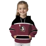 custom florida state seminoles striped pattern garnet hoodie best selling