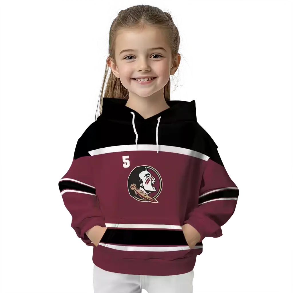 custom florida state seminoles striped pattern garnet hoodie top rated custom florida state seminoles striped pattern garnet hoodie top rated