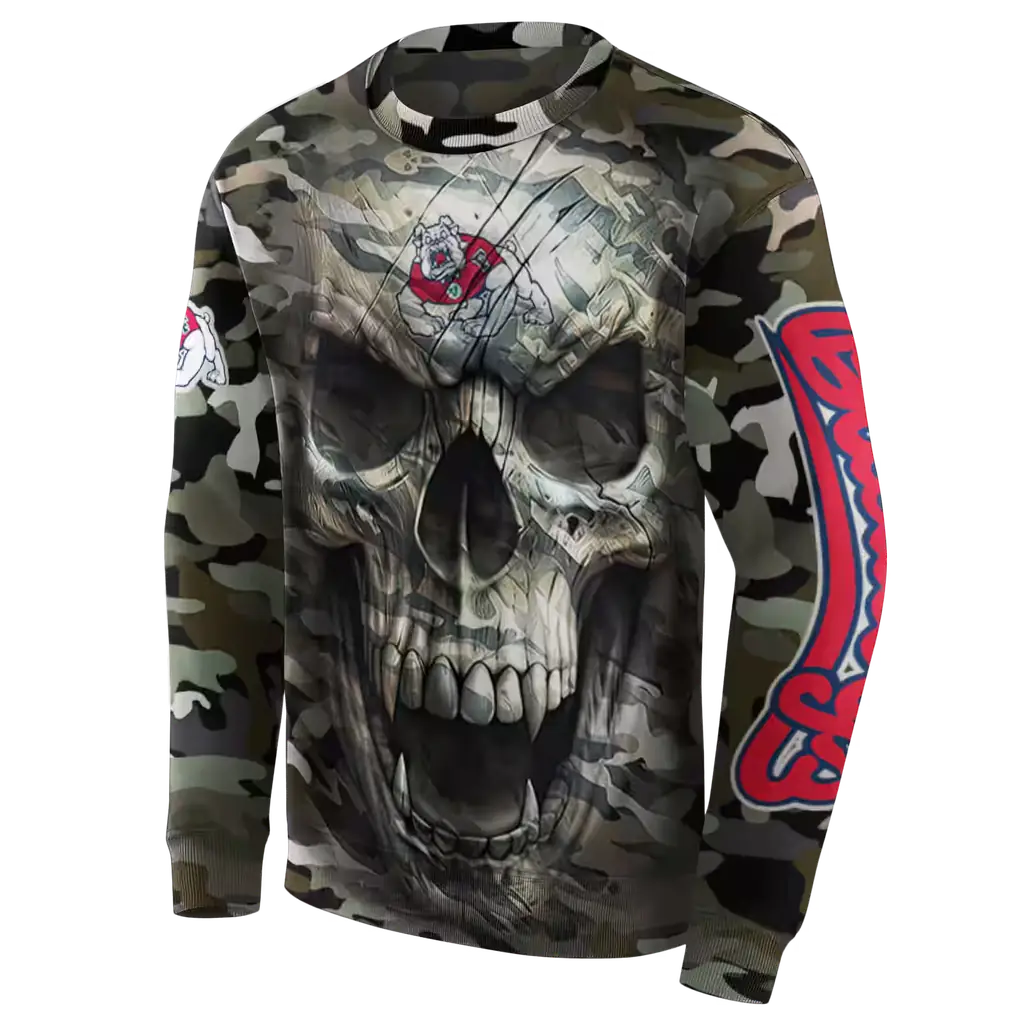 custom fresno state bulldogs camo skull hoodie new arrival custom fresno state bulldogs camo skull hoodie new arrival