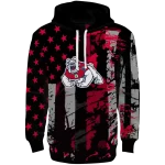custom fresno state bulldogs distressed flag red black hoodie best selling
