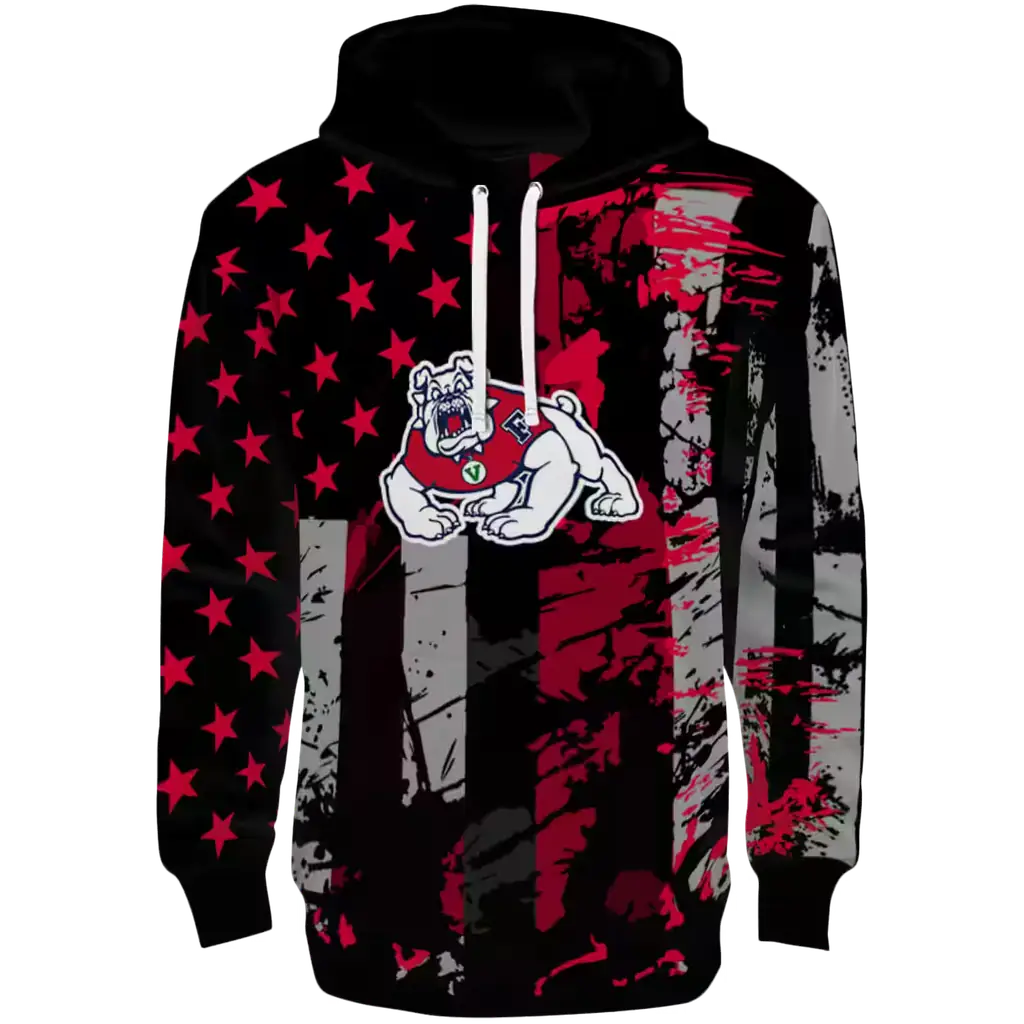 custom fresno state bulldogs distressed flag red black hoodie best selling custom fresno state bulldogs distressed flag red black hoodie best selling