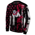 custom fresno state bulldogs distressed flag red black hoodie best selling