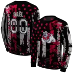 custom fresno state bulldogs distressed flag red black hoodie best selling
